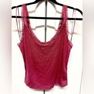 Hippie Rose Fuchsia Lace Camisole